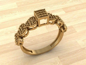 anillo 152 oro moda belleza diamante boda joya joyería naturaleza clásico amor libra esterlina imprimible plata platino compromiso anillos 3d print model - Mito3D