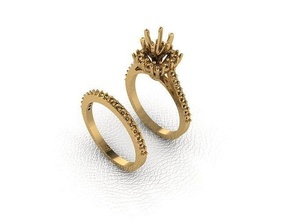 bague 15 or mode beauté diamant mariage bijou bijoux pendentif fiançailles platine imprimable engagement argent gemme fête 3d print model - Mito3D
