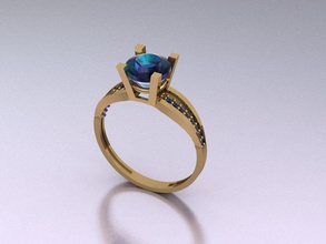 anneau de 15 m bijoux or l'anneau mariage gem l'engagement joyau imprimable le diamant engagem bague en mode fiançailles beauté cad vintag solitair les anneaux 3d print model - Mito3D