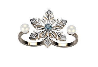 anillo 160 1 oro tigre colgante pendiente joyería joya rubí zafiro esmeralda día boda raro dedo invierno copo nieve anillos 3d print model - Mito3D