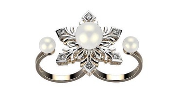 anillo 160 1 2 oro Tigre colgante pendiente joyería joya rubí zafiro Esmeralda día Boda raro dedo invierno copo nieve anillos 3d print model - Mito3D