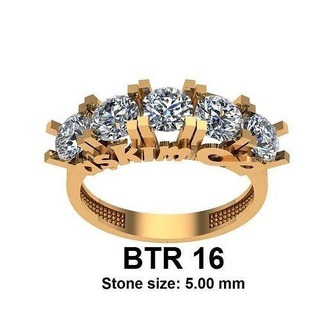 Ring 16 Schmuck Silber Gold Diamant Juwel Hochzeit Sterling Halskette Mode engagem Solitär Engagement druckbar brillant Ringe 3d print model - Mito3D