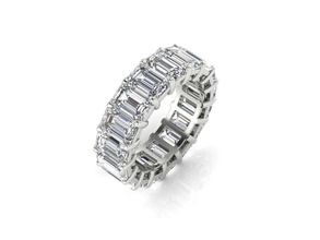 ring 162 gold jewellery jewelry fashion luxury love engagement rings wedding shine band jewel emerald cut princess radiant baguette brilliant diamond 3d print model - Mito3D