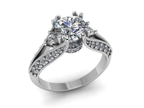 anello 16 gioielli 3d di stampa oro argento dito ciondolo braccialetto mano cranio spider la collana auricolare matrimonio fidanzamento rune anelli 3d print model - Mito3D