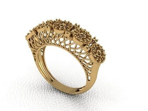 ring 163 gold mode schönheit diamant hochzeit juwel schmuck anhänger verlobungsring ehe platin druckbar engagement silber feier ringe 3d print model - Mito3D