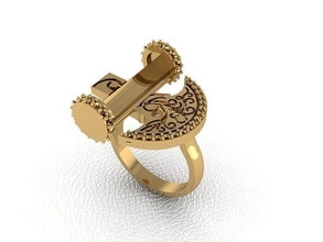 Ring 166 Gold Mode Schönheit Diamant Hochzeit Juwel Schmuck Anhänger Verlobungsring Ehe Platin druckbar Engagement Silber Feier 3d print model - Mito3D