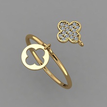 anneau 16 bijoux des boucles d'oreilles de l'anneau modèle luxe art d'argent or numérisée 3d modèles divers les anneaux gem brillant la nature colliers le diamant princesse 3d print model - Mito3D