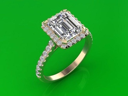 Ring 173 Gold Schmuck Mode Luxus Ringe scheinen Juwel Elsty Alphabet Engagement Hochzeit Diamant Band 3d print model - Mito3D