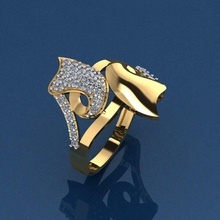 anello 17 gioielli oro matrimonio gemma di fidanzamento gioiello stampabile diamante argento engagem d'oro moda e bellezza la collana ciondolo diamanti con pendente anelli 3d print model - Mito3D