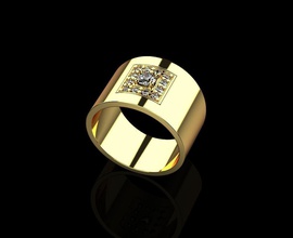 ring 1757 Schmuck design metallic gold Bild Abbildung verglast ist Technologie modern Liebe symbol Bild-Rahmen wissenschaftliche Chemie Ringe 3d print model - Mito3D