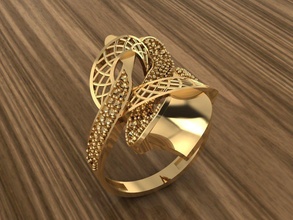 bague 177 or mode beauté diamant mariage bijou bijoux romance argent imprimable gemme sterling brillant l'amour 3d print model - Mito3D