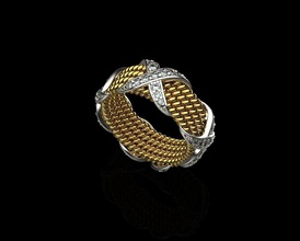 ring 1778 jewelry cannabis gold platinum disjunct luxury fashion shining precious symbol printable sterling silver gem brilliant diamond finger beauty rings 3d print model - Mito3D