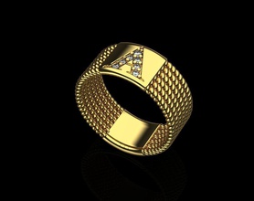 1798 yüzük - 1 takı altın Gümüş elmas gem mücevher yazdırılabilir nişan düğün platin sterling moda beyaz parlak engagem prototipleme parmak note5 3d print model - Mito3D