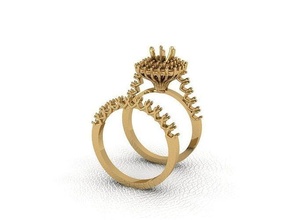 anel 18 ouro moda beleza diamante Casamento jóia jóias joalheria pingente noivado casamento platina imprimível prata gema celebração 3d print model - Mito3D