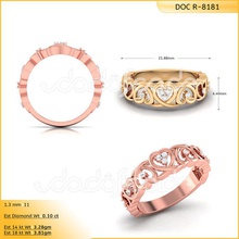 181 yüzük takı altın moda güzellik elmas düğün yüzüğü mücevher tasarım nişan Gümüş yazdırılabilir gem engagem cad kolye 3d print model - Mito3D