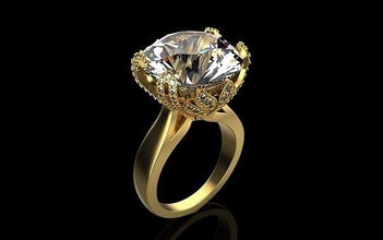 ring 1814 rings earring gold silver white wedding diamond engagement jewelry precious luxury gem pendant bright 3d print model - Mito3D