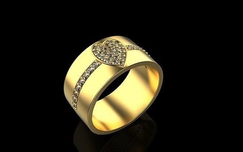 anillo 1815 anillos arete oro plata blanco diamante boda compromiso joyería joya platino precioso lujo brillante 3d print model - Mito3D