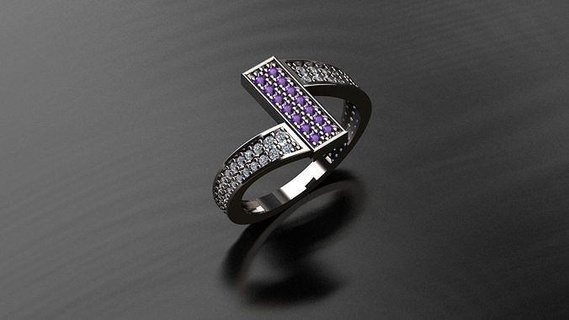 bague 18 bijoux platine argent imprimable gemme élégant décoration diamant brillant or précieux mode beauté boucle d'oreille anneaux vendredi noir vray 3d print model - Mito3D