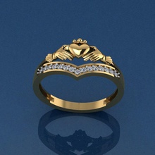 ring 18 Schmuck gold Mode-ring sterling bedruckbar ist Mode-Schönheit Diamant-ring Hochzeit engagement Juwel Silber solitaire cad genial diamond engagem Ringe 3d print model - Mito3D
