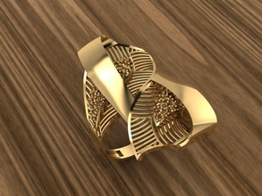 Ring 185 Gold Mode Schönheit Diamant Hochzeit Juwel Schmuck Ringe 3d print model - Mito3D