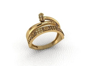 bague 187 or mode beauté diamant mariage bijou bijoux pendentif fiançailles platine imprimable engagement argent gemme fête 3d print model - Mito3D