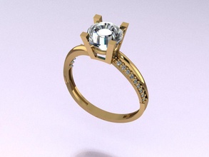 ring 18 m jewelry gold wedding gem engagement jewel jewellery printable diamond silver engagem fashion beauty rhino apparel cad rings 3d print model - Mito3D