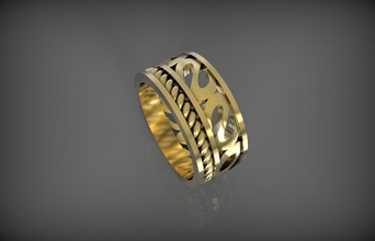 anneau de 18mm taille bijoux l'anneau joyau le diamant gem les pierres précieuses pierre précieuse filigran anneaux 3d print model - Mito3D