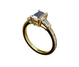 bague 191 bijoux or luxe argent métallique engagement précieux bijou gemme brillant diamant platine saphir anneaux 3d print model - Mito3D