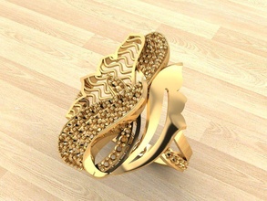 ring 191 gold mode schönheit diamant hochzeit juwel schmuck design druckbar silber sterling engagement leuchtenden platin finger ringe 3d print model - Mito3D