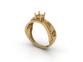 anel 191 ouro Casamento jóia jóias moda beleza diamante joalheria pingente noivado casamento platina imprimível 3d print model - Mito3D