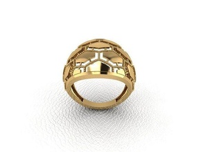 bague 195 or mode beauté diamant mariage bijou bijoux pendentif fiançailles platine imprimable engagement argent gemme fête anneaux 3d print model - Mito3D