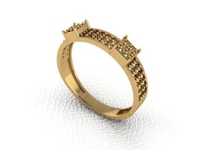 Ring 197 Gold Mode Schönheit Diamant Hochzeit Juwel Schmuck Anhänger Verlobungsring Ehe Platin druckbar Engagement Silber Feier 3d print model - Mito3D