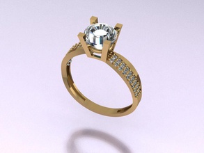 ring 19 m takı altın yüzük moda elmas düğün mücevher nişan platin yazdırılabilir gem sterling Gümüş parmak güzellik engagem cad yüzüğü 3d print model - Mito3D