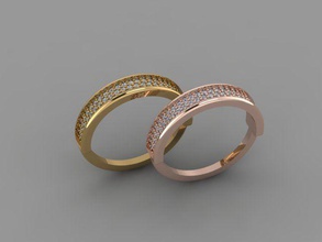 bague 1y bijoux le platine gem pendentif or d'argent joyau de l'anneau diamant les anneaux la mode imprimable doigt brillant beauté collier l'engagement saphir ruby 3d print model - Mito3D