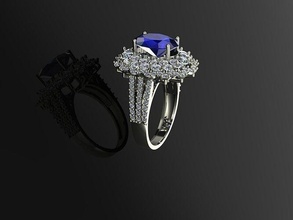 squillare 2020 gioielleria platino lusso oro stampabile diamante anelli prototipazione sterlina argento gemma 3d print model - Mito3D