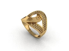 bague 202 or mode beauté diamant mariage bijou bijoux pendentif fiançailles platine imprimable engagement argent gemme fête 3d print model - Mito3D
