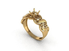 anel 207 ouro moda beleza diamante Casamento jóia jóias joalheria pingente noivado casamento platina imprimível prata gema celebração 3d print model - Mito3D