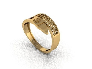 anillo 211 oro Moda belleza diamante Boda joya joyería colgante pendiente compromiso matrimonio platino imprimible plata celebracion 3d print model - Mito3D