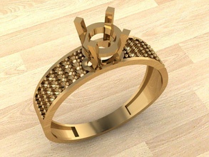squillare 214 oro moda bellezza diamante nozze gioiello gioielleria anelli 3d print model - Mito3D