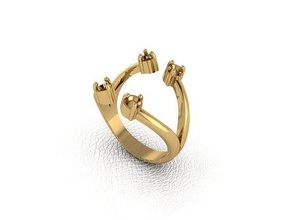 Ring 219 Gold Mode Schönheit Diamant Hochzeit Juwel Schmuck Anhänger Verlobungsring Ehe Platin druckbar Engagement Silber Feier 3d print model - Mito3D