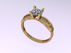 ring 21 m Schmuck gold Hochzeit gem engagement Juwel bedruckbar ist diamond engagem Diamant-ring Mode-Schönheit Mode-ring Saphir gold-ring cad rhino emerald Ringe 3d print model - Mito3D