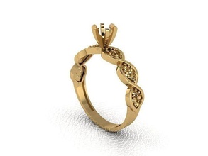 bague 220 or mode beauté mariage bijou bijoux pendentif fiançailles platine imprimable engagement argent gemme 3d print model - Mito3D