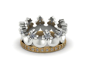 anello di 22 gioielli 3d stampa oro argento dito ciondolo braccialetto mano cranio spider la collana auricolare matrimonio fidanzamento rune anelli 3d print model - Mito3D