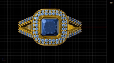 bague 22 bijoux conception imprimable art or platine argent gemme modèle diamant anneaux 3d print model - Mito3D