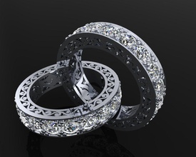 squillare 23 gioielleria lusso elegante seconlive oro argento nozze diamante orecchino braccialetto collane pendente rinoceronte bellezza moda gioiello anelli francese tagliare 3d print model - Mito3D