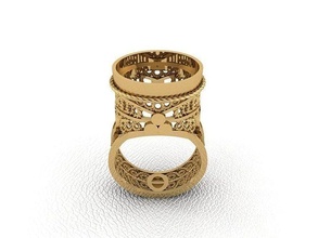 Ring 234 Gold Mode Schönheit Diamant Hochzeit Juwel Schmuck Ringe 3d print model - Mito3D
