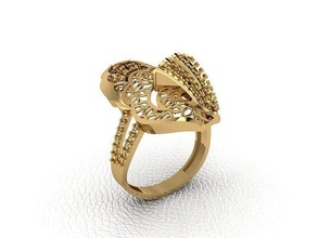 anel 235 ouro moda beleza diamante casamento jóia jóias joalheria pingente noivado casamento platina imprimível prata gema celebração argolas 3d print model - Mito3D