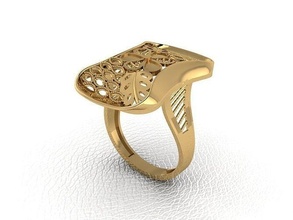 ring 238 gold fashion beauty diamond wedding jewel jewellery jewelry engagem rings 3d print model - Mito3D