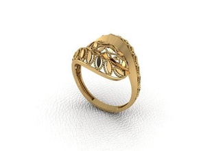 anillo 24 oro Moda belleza diamante Boda joya joyería enganchar anillos 3d print model - Mito3D