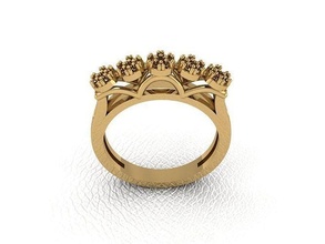 ring 242 gold fashion beauty diamond wedding jewel jewellery jewelry engagem rings 3d print model - Mito3D